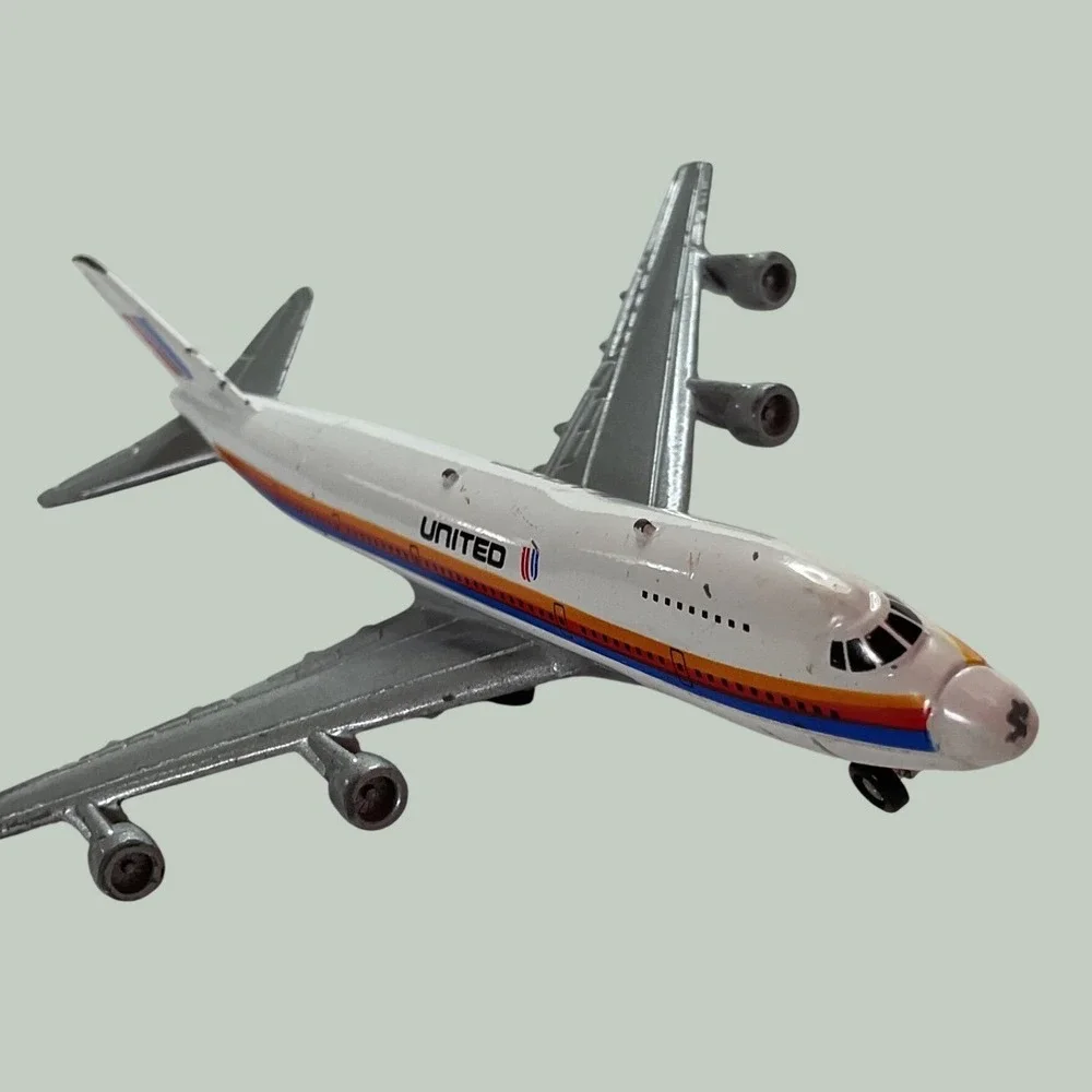 Ertl United Airlines Boeing 747 Diecast Airplane Saul Bass Livery Toy Vintage